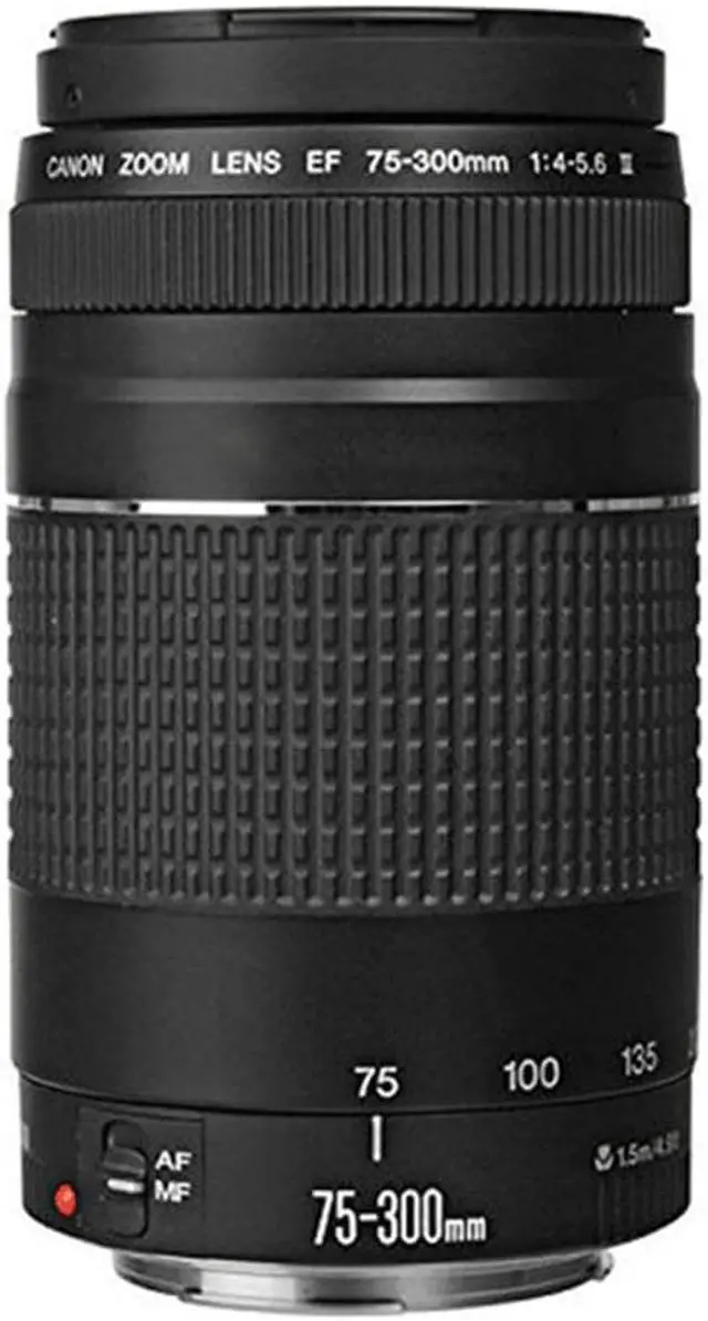 Alt view image 2 of 4 - Canon EF 75-300mm f/4-5.6 III Lens + Rear and Front Lens Cap & Holders for Canon EOS 750D 760D 650D 600D