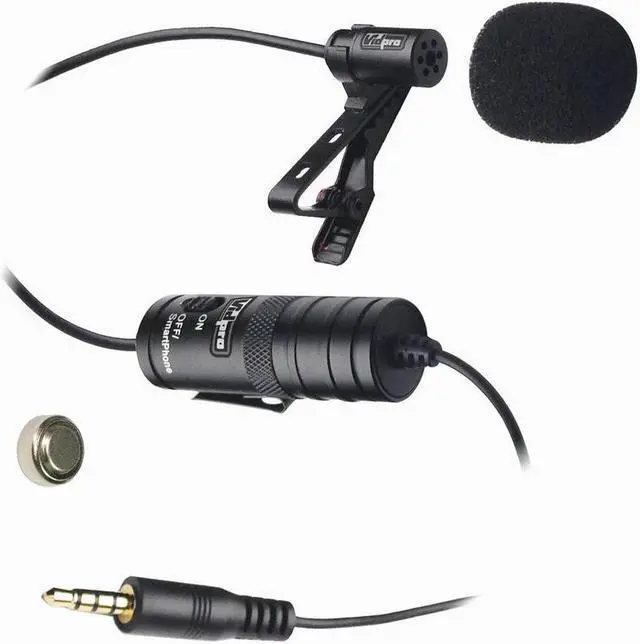 Alt view image 2 of 2 - Nikon D5500 D810 D750 Camera External Microphone Vidpro XM-L Wired Lavalier microphone - 20' Audio Cable - Transducer type: Electret Condenser