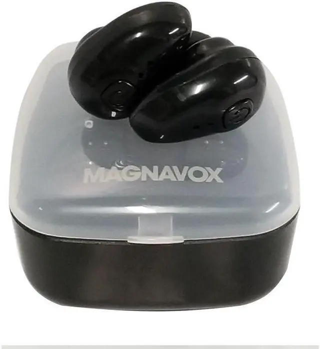 Alt view image 8 of 13 - Magnavox MBH530BK Mini Wireless Stereo Bluetooth Ear Buds Rechargeable Headphone