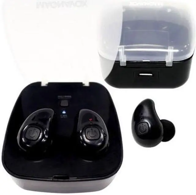 Alt view image 7 of 13 - Magnavox MBH530BK Mini Wireless Stereo Bluetooth Ear Buds Rechargeable Headphone