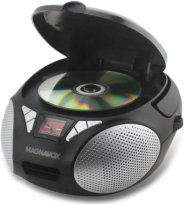 Alt view image 5 of 18 - Magnavox CD Boombox with AM/FM Stereo Radio in Black (MD6924)