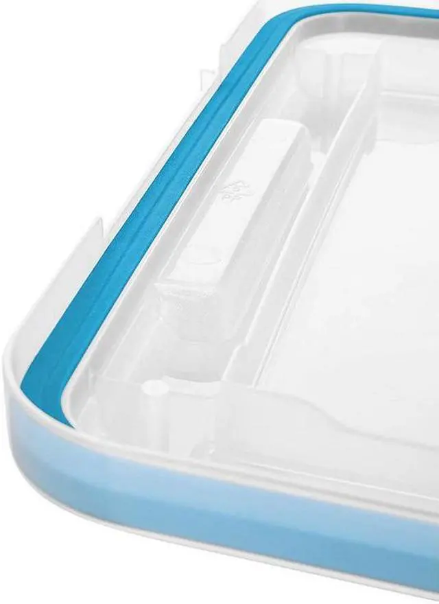 Alt view image 4 of 7 - Sterilite 19324306 20 Quart/19 Liter Gasket Box, Clear with Blue Aquarium Latches and Gasket 6-Pack