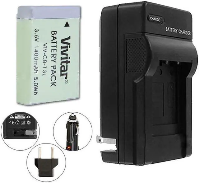 Main image of Vivitar Battery Charger + NB-13L Replacement Battery for Canon NB-13L Battery for Canon PowerShot G5 X, G7 X, G7 X Mark II, G9 X, G9X Mark II, SX720 HS