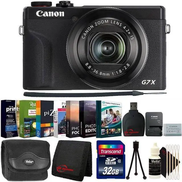 Main image of Canon PowerShot G7 X Mark III Digital Camera (Black) + Ulitimate Accessory Kit