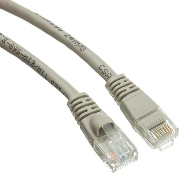 Main image of CableWholesale 10X6-02150 Cat5e Gray Ethernet Patch Cable Snagless Molded Boot 50 foot