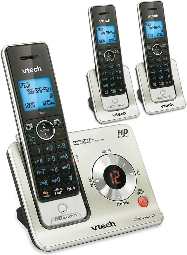 Alt view image 4 of 6 - Vtech Vtech 3-handset DECT