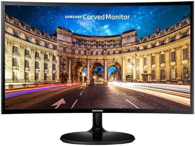 Alt view image 3 of 3 - SAMSUNG 390 Series C27F390FHN 27" Full HD 1920 x 1080 VGA HDMI AMD FreeSync Mega Dynamic Contrast Ratio Flicker-Free LED Backlit Curved Monitor for Business