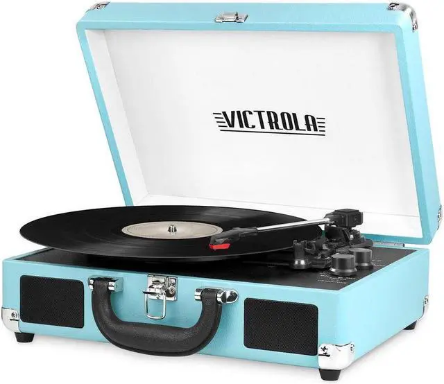 Alt view image 9 of 14 - INNOVATIVE TECHNOLOGY INN-VSC-550BT-TRQ BLUETOOTH SUITCASE TURNTABLE IN TURQUOIS