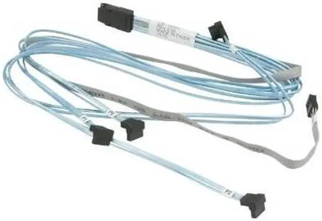 Alt view image 3 of 6 - Supermicro CBL-0288L Cable IPASS to 4SATA 50-50-60-70cm Right Angle with Side Band PB Free