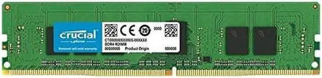 Alt view image 3 of 5 - Crucial - DDR4 - 4 GB - DIMM 288-pin - 2666 MHz / PC4-21300 - CL19 - 1.2 V - unbuffered - ECC