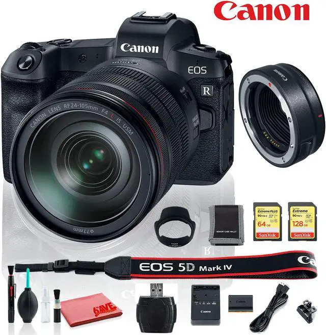 Main image of International Memory Bundle - Canon EOS RP Mirrorless Camera with with RF 24-105 F4 L is USM Lens Lens and Mount Adapter