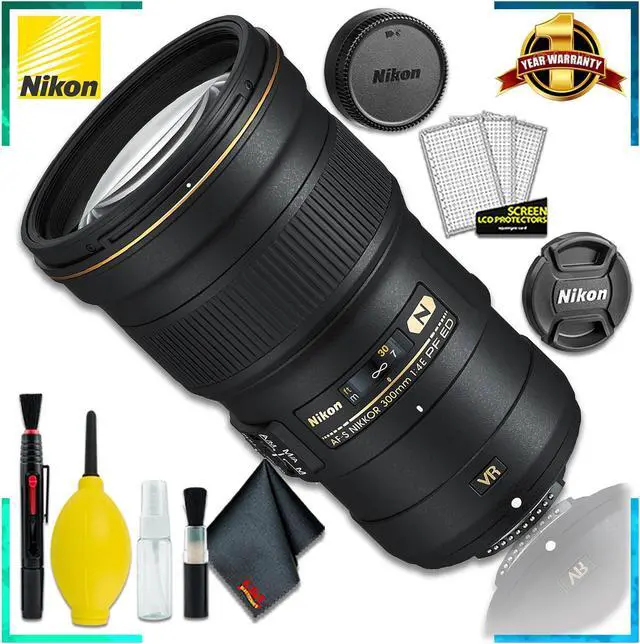 Main image of Nikon AF-S NIKKOR 300mm f4E PF ED VR Lens (Intl Model) + Cleaning Kit