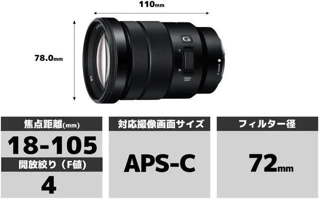 Alt view image 4 of 4 - Sony G-Series E PZ 18 105 mm F4 G OSS Lens for Sony (SELP18105G)