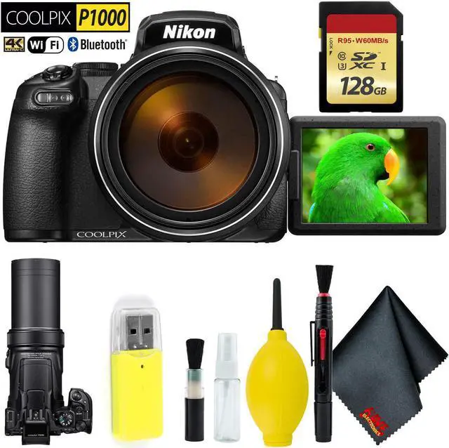 Main image of Nikon COOLPIX P1000 Digital Camera + 128GB Memory Card Base Kit Intl Model