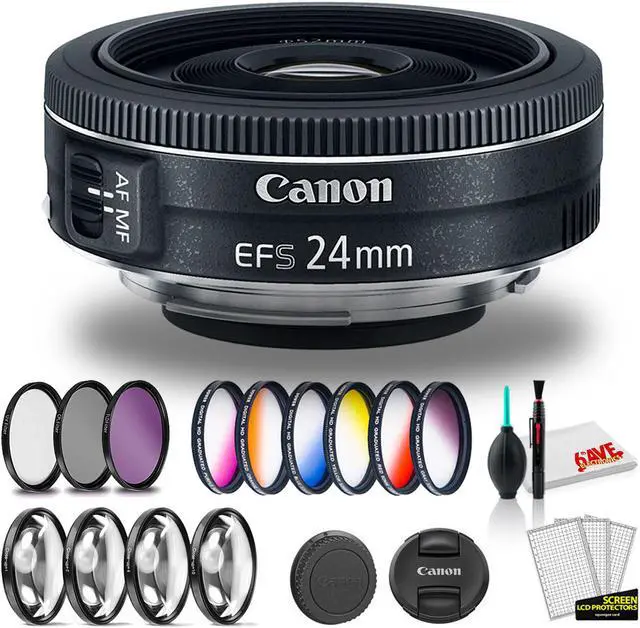 Main image of Canon EF-S 24mm f/2.8 STM Lens (International Model) with Filter Kits