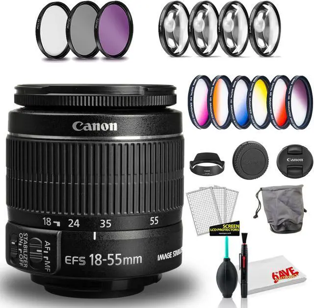 Main image of Canon EF-S 18-55mm f/3.5-5.6 IS II Lens (International Model) with Filter Kits