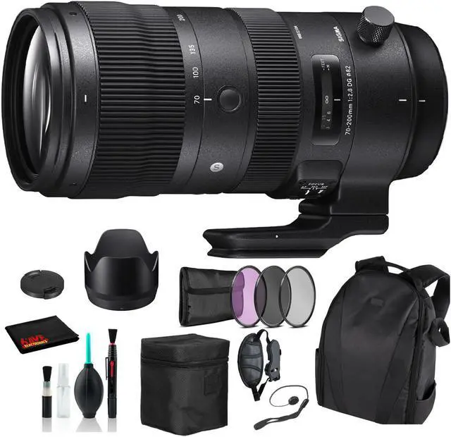 Main image of Sigma 70-200mm f/2.8 DG OS HSM Sports Lens for Canon EF with Essential Bundle: Backpack + 3PC Filter + More