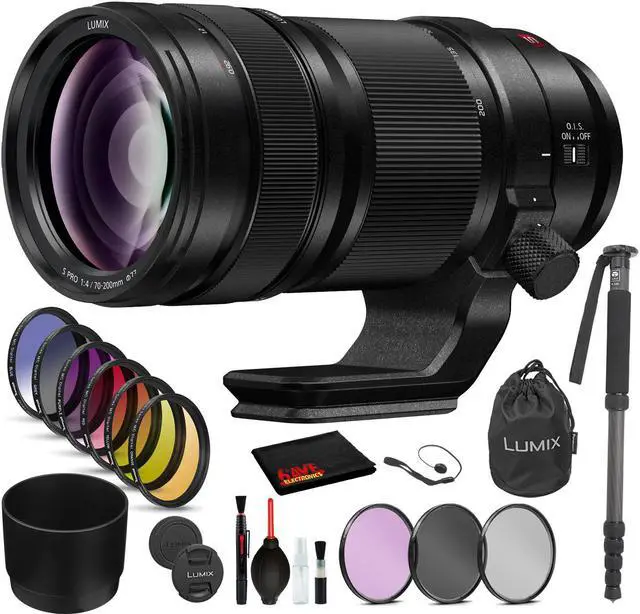Main image of Panasonic Lumix S PRO 70-200mm f/4 O.I.S. Lens with: Sandisk Extreme Pro 64GB SD Card, 9PC Filter Kit + More
