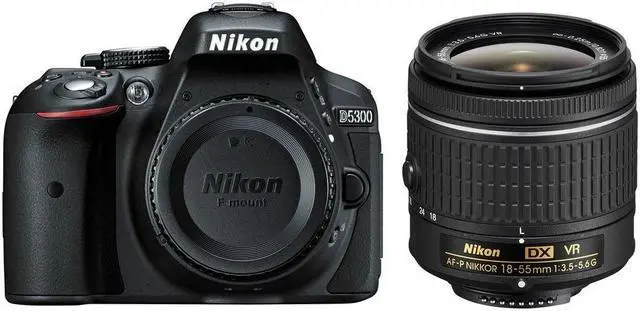 Alt view image 2 of 4 - Nikon D5300 DSLR Camera with AF-P 18-55mm Lens (International Model) with Extra Accessory Bundle