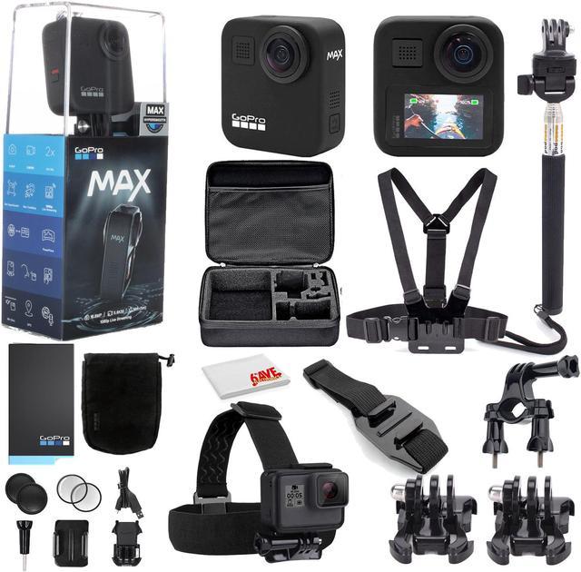  GoPro MAX 360 Action Camera Deluxe Bundle Includes: SanDisk  Extreme 128GB microSDXC Memory Card + Underwater LED Light + Carrying Case,  and More : Electronics