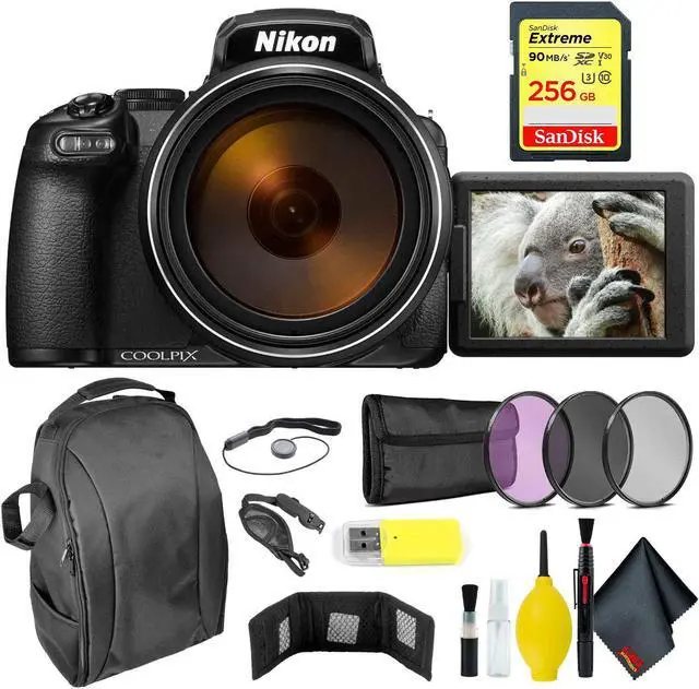 Main image of Nikon COOLPIX P1000 Digital Camera + 256GB Sandisk Extreme Memory Card Extreme Kit Intl Model
