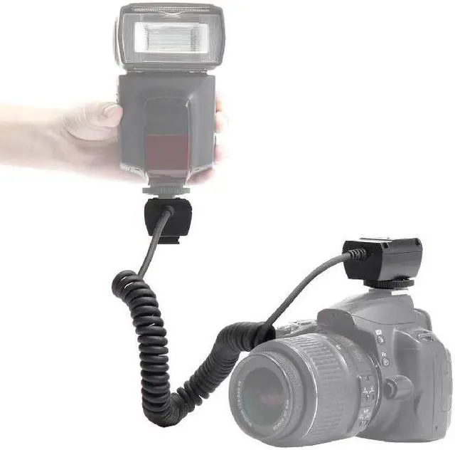 Alt view image 2 of 3 - Xit XTSCO Heavy Duty Off-Camera Flash Cords that Stretch to 7.5-Feet for Olympus (Black)