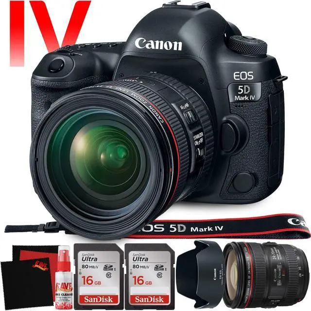 Main image of Canon EOS 5D Mark IV DSLR Camera with 24-70mm f/4L Lens (International Version) - 30.4 Megapixel - 4K Video with Pro Cle
