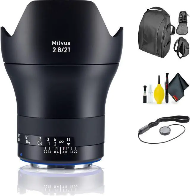 Main image of Zeiss Milvus 21mm f/2.8 ZE Lens for Canon EF - 2096-549 + Deluxe Lens Cleaning Kit