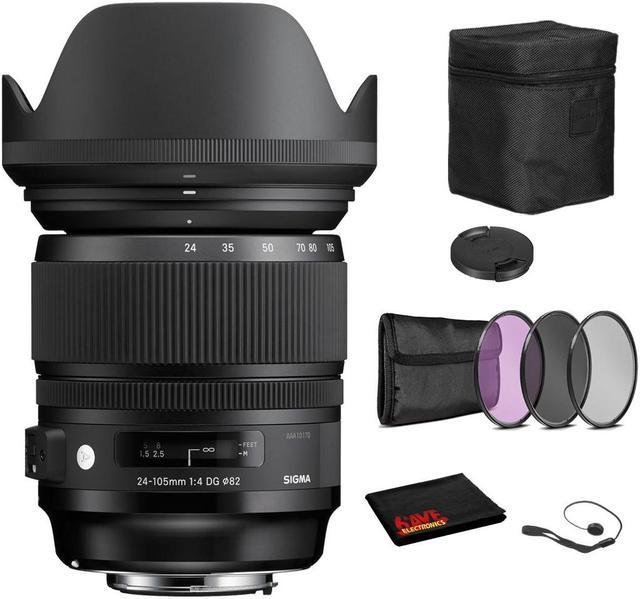 Sigma 24-105mm f/4 DG OS HSM Art Lens for Nikon F with Bundle: 3pc