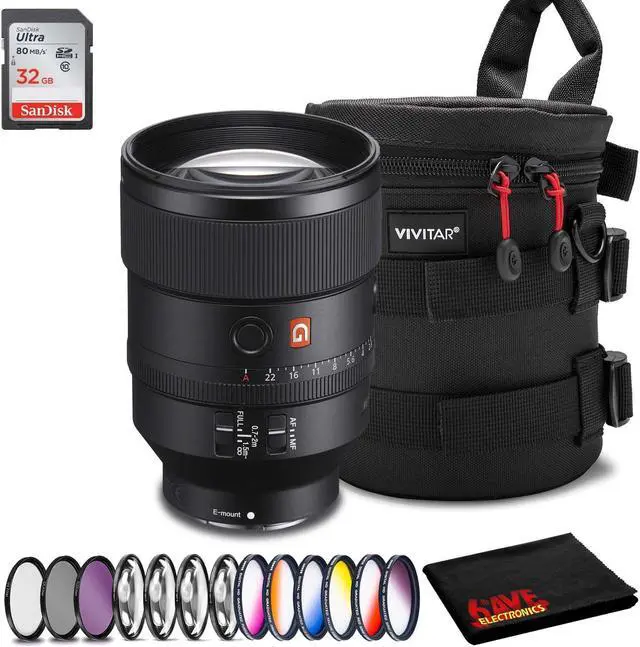 Main image of Sony FE 135mm f/1.8 GM Lens (Intl Model) Accessory Kit Bundle
