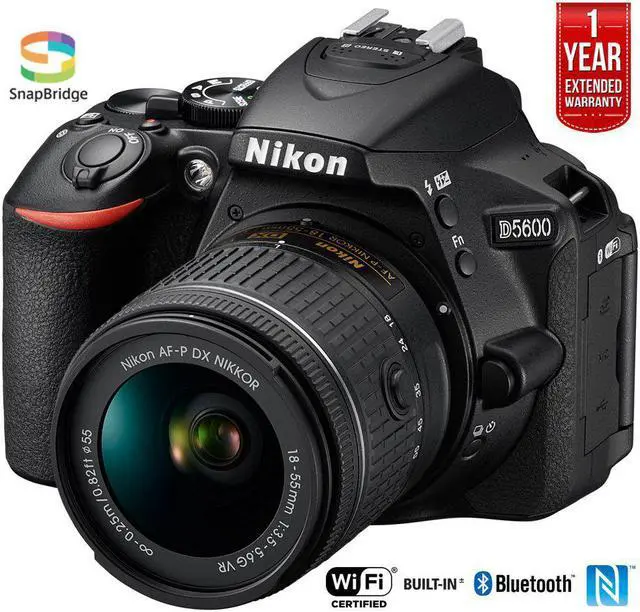 Main image of Nikon D5600 Digital SLR Camera & 18-55mm VR DX AF-P Lens - (Renewed)