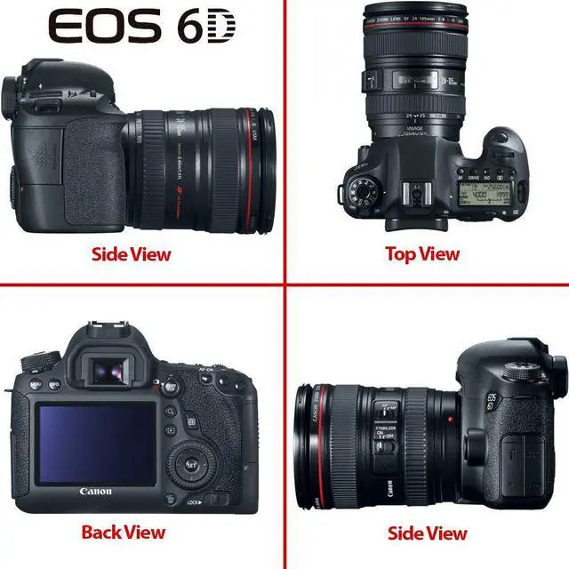 Alt view image 2 of 4 - Canon EOS 6D DSLR Camera (Body) + Canon 24-105mm Lens Zoom Combo