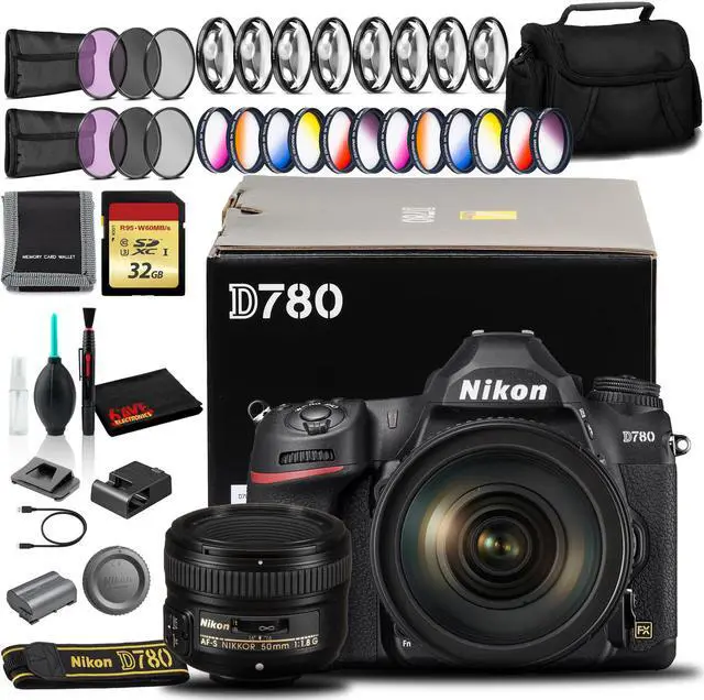 Main image of Nikon D780 DSLR Camera with 24-120mm, 50mm Lens, 32GB SD, and More (Intl Model)