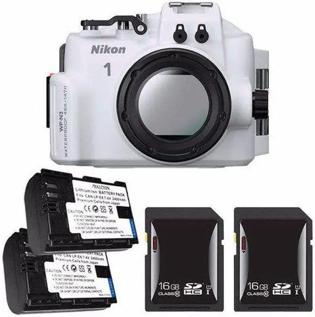 Alt view image 2 of 2 - Nikon WP-N3 Waterproof Housing for Nikon 1 J4 or S2 Camera and NIKKOR 11-27.5mm or 10-30mm Lens + EN-EL22 Battery + 16GB SDHC Card Saver Bundle