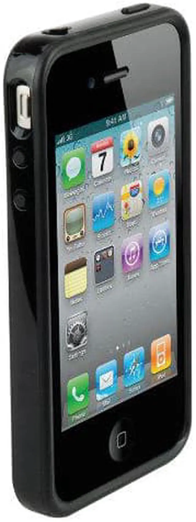Alt view image 3 of 4 - Scosche IP4EBKV Polycarbonate & rubber edge case for iPhone 4 (Black / Black)