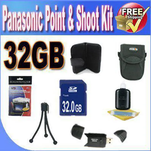 Main image of Panasonic Point & Shoot Accessory Saver Bundle (32GB SDHC Memory + USB Card Reader + Deluxe Camera Case w/Strap + LCD Sc