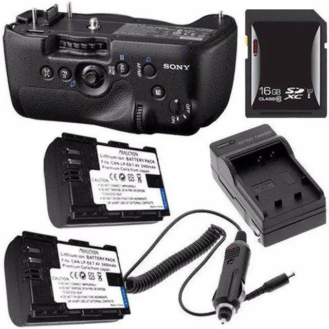 Alt view image 3 of 3 - Sony Vertical Battery Grip for Alpha A99 DSLR Camera + NP-FM500H Battery + External Charger + 16GB SDHC Card Saver Bundle