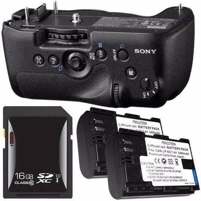 Alt view image 3 of 3 - Sony Vertical Battery Grip for Alpha A99 DSLR Camera + NP-FM500H Battery + 16GB SDHC Card Saver Bundle