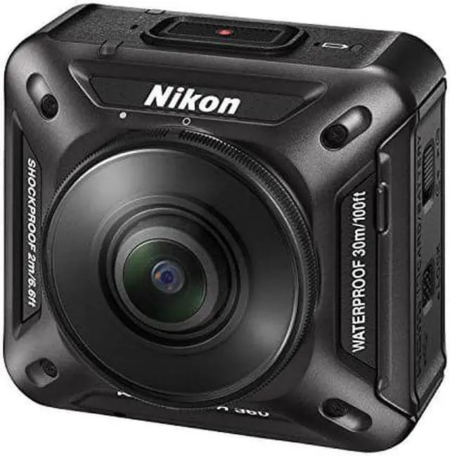 Alt view image 2 of 2 - Nikon Waterproof Wearable Camera Key Mission 360 BK Black 4K Wifi KeyMission From Japan