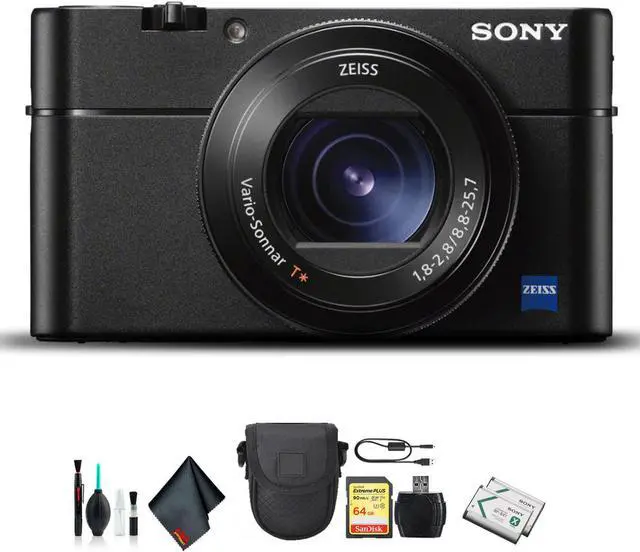 Main image of Sony Cyber-shot DSC-RX100 VA Camera DSC-RX100M5A/B With Soft Bag, Additional Battery, 64GB Memory Card, Card Reader , Plus Essential Accessories