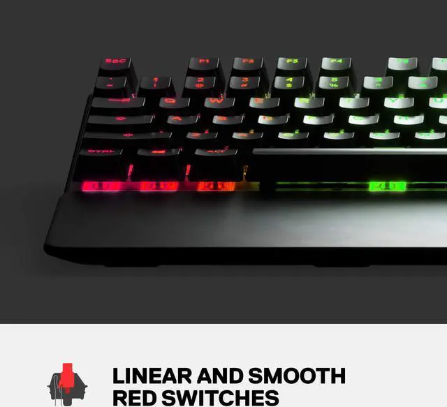 Alt view image 10 of 20 - SteelSeries Apex 7 TKL 84-Key RGB Mechanical Gaming Keyboard (Red Switch)