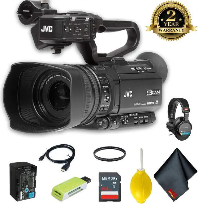 Main image of JVC?GY-HM250 UHD 4K Streaming Camcorder with Built-in Lower-Thirds Graphics Ultimate Accessory Bundle
