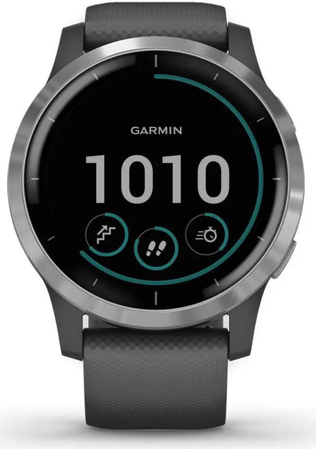 Alt view image 7 of 16 - Garmin vívoactive 4, GPS Smartwatch, Features Music, Body Energy Monitoring, Animated Workouts, Pulse Ox Sensors and More, Silver with Gray Band