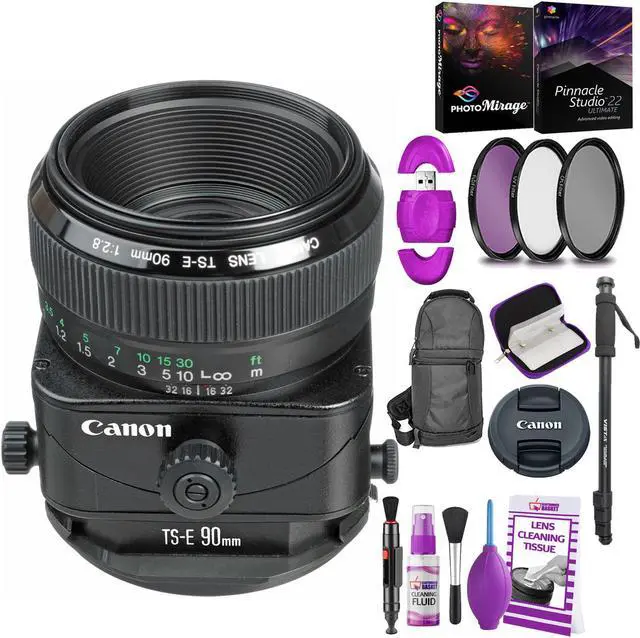 Main image of Canon TS-E 90mm f/2.8 Tilt-Shift Lens  with BONUS Bundle | Memory | Backpack | Monopod | Cleaning Kit | Intl Model