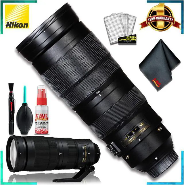 Main image of Nikon AF-S NIKKOR 200-500mm f/5.6E ED VR Camera Lens (Intl Model) + Cleaning Kit
