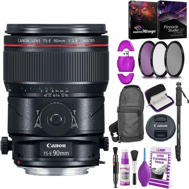 Main image of Canon TS-E 90mm f/2.8L Macro Tilt-Shift Lens  with BONUS Bundle | Memory | Backpack | Monopod | Cleaning Kit | Intl Model