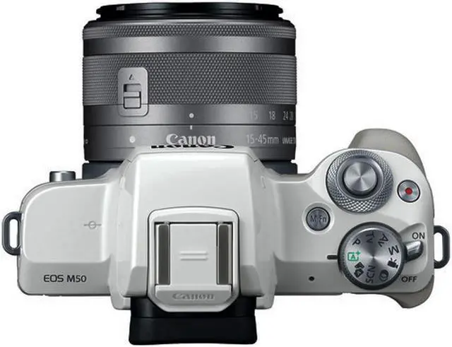 Alt view image 4 of 4 - Canon EOS M50 Mirrorless Digital Camera with 15-45mm Lens (White) (Intl Model)