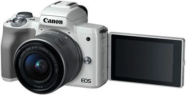 Alt view image 2 of 4 - Canon EOS M50 Mirrorless Digital Camera with 15-45mm Lens (White) (Intl Model)