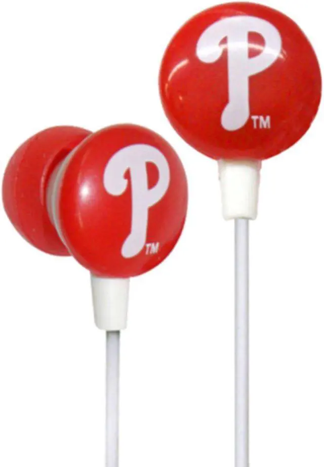 Alt view image 3 of 4 - iHip MLF10169PHL MLB Philadelphia Phillies Printed Ear Buds, Blue/Red
