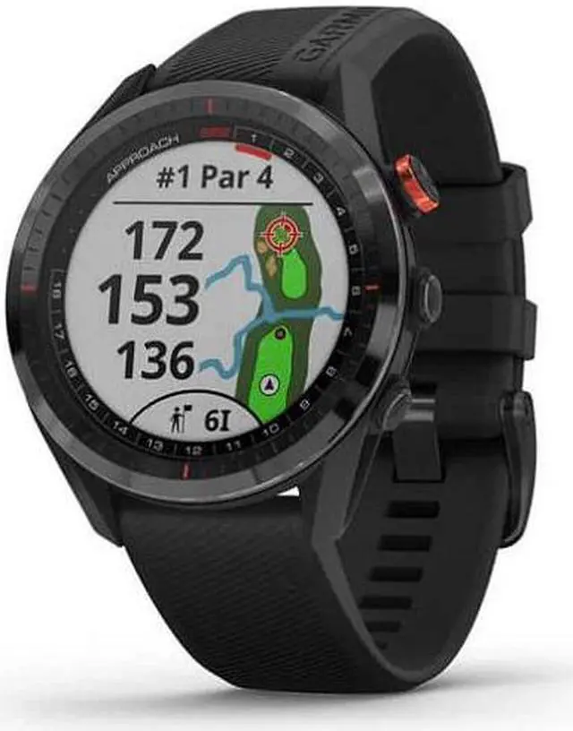 Alt view image 9 of 20 - Garmin Approach S62, Premium Golf GPS Watch,  Black Ceramic Bezel/Black Silicone Band  (010-02200-00)